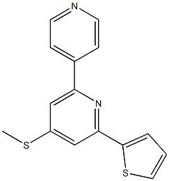 2-(2-thienyl)-4-(methylthio)-6-(4-pyridyl)pyridine Struktur