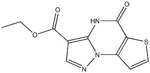 ethyl 5-oxo-4,5-dihydropyrazolo[1,5-a]thieno[2,3-e]pyrimidine-3-carboxylate Struktur