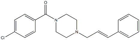 (4-chlorophenyl){4-[(E)-3-phenyl-2-propenyl]piperazino}methanone Struktur