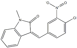 3-[(Z)-(4-chloro-3-nitrophenyl)methylidene]-1-methyl-1H-indol-2-one Struktur