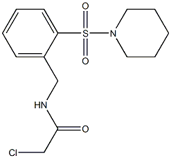 2-chloro-N-[2-(piperidin-1-ylsulfonyl)benzyl]acetamide Struktur