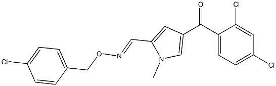 4-(2,4-dichlorobenzoyl)-1-methyl-1H-pyrrole-2-carbaldehyde O-(4-chlorobenzyl)oxime Struktur