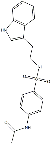 N-[4-({[2-(1H-indol-3-yl)ethyl]amino}sulfonyl)phenyl]acetamide Struktur