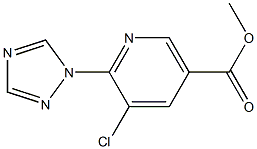 methyl 5-chloro-6-(1H-1,2,4-triazol-1-yl)nicotinate Struktur