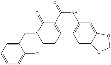 N-(1,3-benzodioxol-5-yl)-1-(2-chlorobenzyl)-2-oxo-1,2-dihydro-3-pyridinecarboxamide Struktur