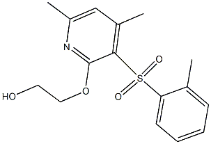 2-({4,6-dimethyl-3-[(2-methylphenyl)sulfonyl]-2-pyridinyl}oxy)-1-ethanol Struktur