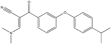 (E)-3-(dimethylamino)-2-[3-(4-isopropylphenoxy)benzoyl]-2-propenenitrile Struktur