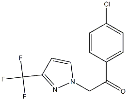 1-(4-chlorophenyl)-2-[3-(trifluoromethyl)-1H-pyrazol-1-yl]ethan-1-one Struktur