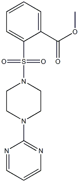 methyl 2-[(4-pyrimidin-2-ylpiperazino)sulfonyl]benzoate Struktur