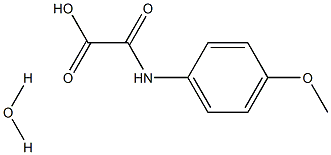 2-(4-methoxyanilino)-2-oxoacetic acid hydrate Struktur