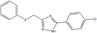 5-(4-chlorophenyl)-3-[(phenylthio)methyl]-1H-1,2,4-triazole Struktur