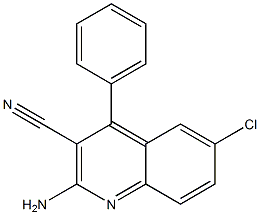 2-amino-6-chloro-4-phenylquinoline-3-carbonitrile Struktur