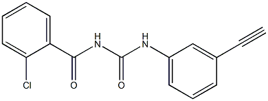 N-(2-chlorobenzoyl)-N'-(3-eth-1-ynylphenyl)urea Struktur