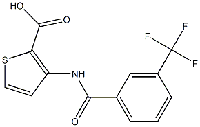 3-{[3-(trifluoromethyl)benzoyl]amino}-2-thiophenecarboxylic acid Struktur