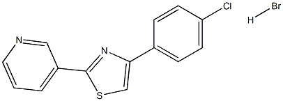 4-(4-chlorophenyl)-2-(3-pyridyl)-1,3-thiazole hydrobromide Struktur