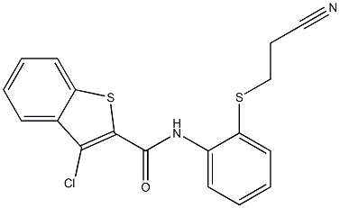 N2-{2-[(2-cyanoethyl)thio]phenyl}-3-chlorobenzo[b]thiophene-2-carboxamide Struktur