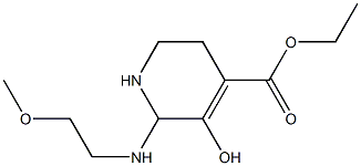 ethyl 5-hydroxy-6-[(2-methoxyethyl)amino]-1,2,3,6-tetrahydro-4-pyridinecarboxylate Struktur