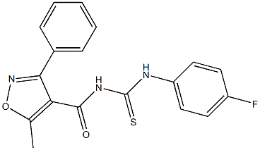 N-(4-fluorophenyl)-N'-[(5-methyl-3-phenylisoxazol-4-yl)carbonyl]thiourea Struktur