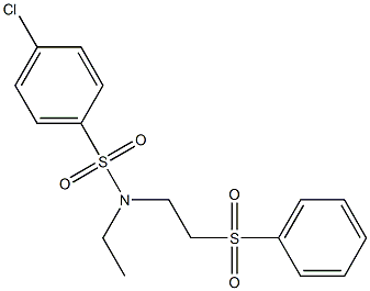 N1-ethyl-N1-[2-(phenylsulfonyl)ethyl]-4-chlorobenzene-1-sulfonamide Struktur