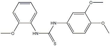 N-(3,4-dimethoxyphenyl)-N'-(2-methoxyphenyl)thiourea Struktur