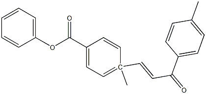 4-[(E)-3-(4-methylphenyl)-3-oxo-1-propenyl]phenyl 4-methylbenzenecarboxylate Struktur