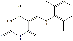 5-[(2,6-dimethylanilino)methylidene]hexahydropyrimidine-2,4,6-trione Struktur