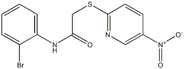 N-(2-bromophenyl)-2-[(5-nitro-2-pyridinyl)sulfanyl]acetamide Struktur