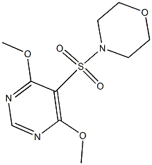 4-[(4,6-dimethoxy-5-pyrimidinyl)sulfonyl]morpholine Struktur