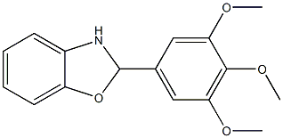 2-(3,4,5-trimethoxyphenyl)-2,3-dihydro-1,3-benzoxazole Struktur