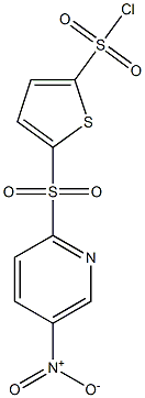 2-(5-Nitropyrid-2-ylsulphonyl)thiophene-5-sulphonyl chloride Struktur