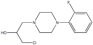 1-chloro-3-[4-(2-fluorophenyl)piperazino]-2-propanol Struktur