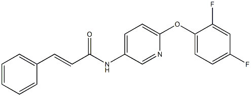 N1-[6-(2,4-difluorophenoxy)-3-pyridyl]-3-phenylacrylamide Struktur