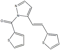 2-thienyl{5-[2-(2-thienyl)vinyl]-1H-pyrazol-1-yl}methanone Struktur