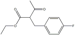 Ethyl 2-(4-fluorobenzyl)acetoacetate Struktur