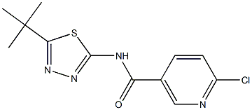 N-[5-(tert-butyl)-1,3,4-thiadiazol-2-yl]-6-chloronicotinamide Struktur