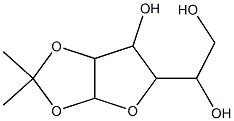 1-(6-hydroxy-2,2-dimethylperhydrofuro[2,3-d][1,3]dioxol-5-yl)ethane-1,2-diol Struktur