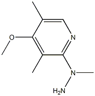 1-(4-methoxy-3,5-dimethylpyridin-2-yl)-1-methylhydrazine Struktur