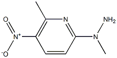 1-methyl-1-(6-methyl-5-nitropyridin-2-yl)hydrazine Struktur