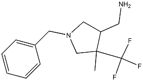 C-(1-Benzyl-4-methyl-4-trifluoromethyl-pyrrolidin-3-yl)-methylamine Struktur