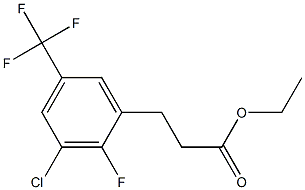 ethyl 3-(3-chloro-2-fluoro-5-(trifluoromethyl)phenyl)propanoate Struktur