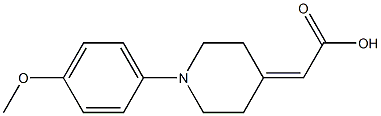 2-(1-(4-methoxyphenyl)piperidin-4-ylidene)acetic acid Struktur