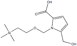 1-[(3,3-dimethyl-3-silabutoxy)methyl]-5-(hydroxymethyl)pyrrole-2-carboxylic acid Struktur