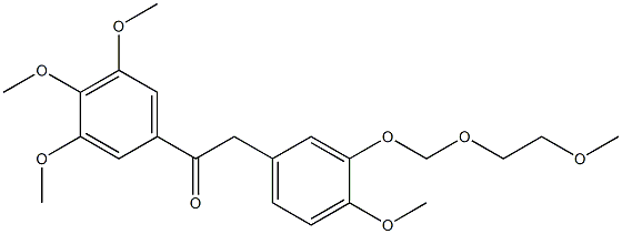 2-(4-methoxy-3-((2-methoxyethoxy)methoxy)phenyl)-1-(3,4,5-trimethoxyphenyl)ethanone Struktur