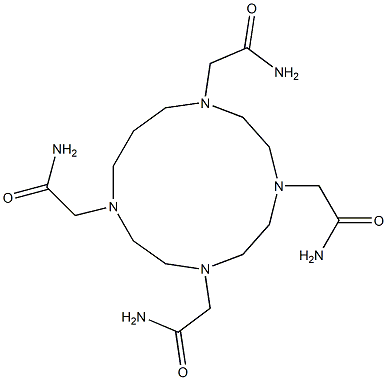 1,4,7,10-Tetrakis(aminocarbonylmethyl)-1,4,7,10-tetraazacyclotridecane Struktur