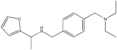 ({4-[(diethylamino)methyl]phenyl}methyl)[1-(furan-2-yl)ethyl]amine Struktur