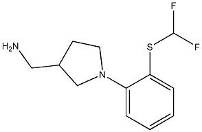 (1-{2-[(difluoromethyl)thio]phenyl}pyrrolidin-3-yl)methylamine Struktur