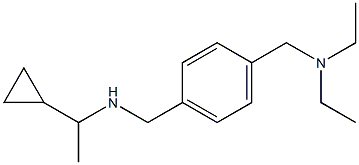 (1-cyclopropylethyl)({4-[(diethylamino)methyl]phenyl}methyl)amine Struktur