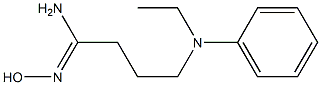 (1Z)-4-[ethyl(phenyl)amino]-N'-hydroxybutanimidamide Struktur