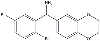 (2,5-dibromophenyl)(2,3-dihydro-1,4-benzodioxin-6-yl)methanamine Struktur