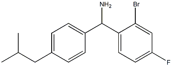 (2-bromo-4-fluorophenyl)[4-(2-methylpropyl)phenyl]methanamine Struktur